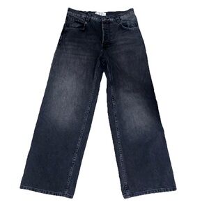 We The Free Wide Leg Button Fly Black Jeans Women’s Size 27